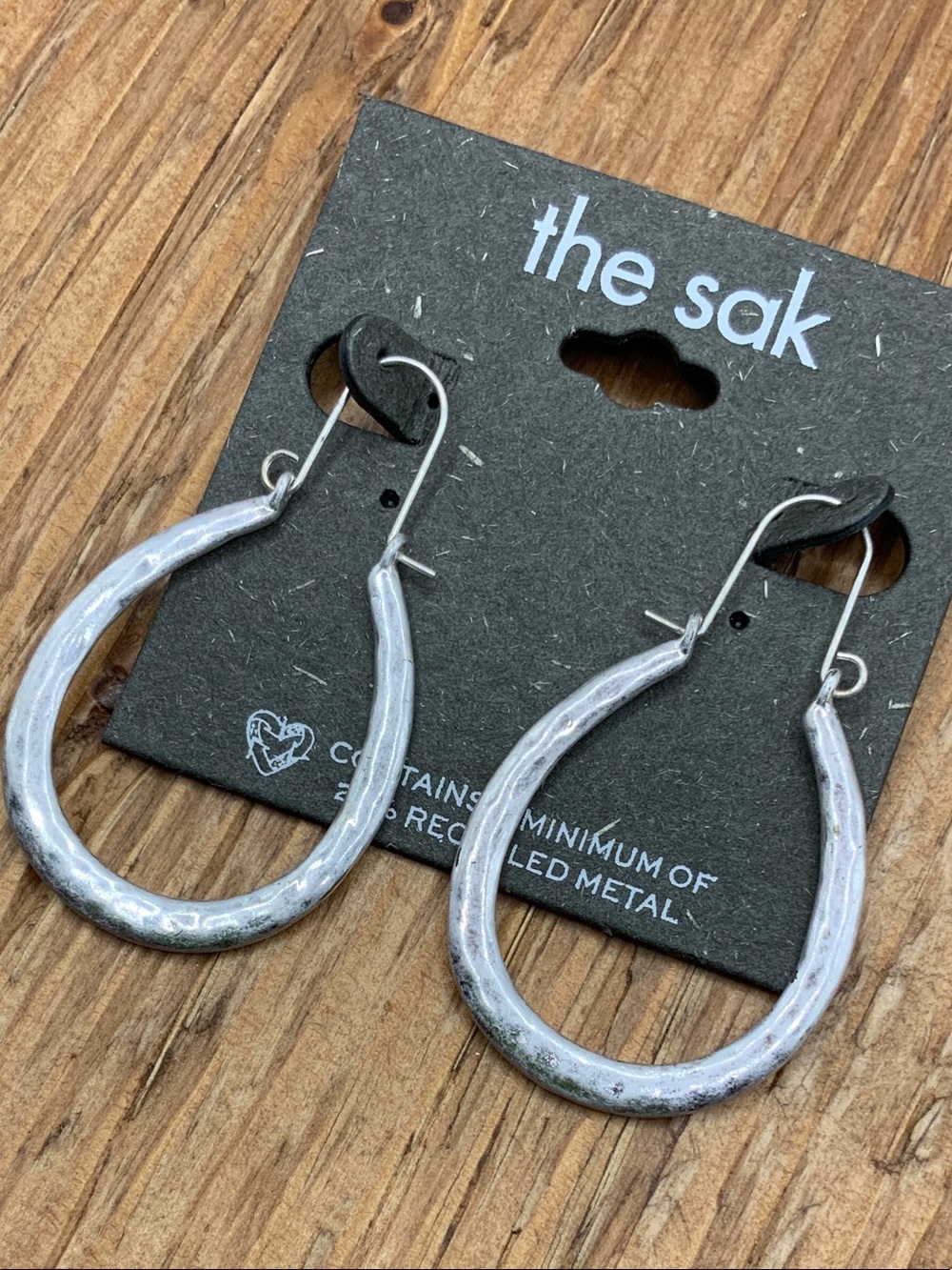 The Sak Silver Tone U-Shape Hoop Earrings
